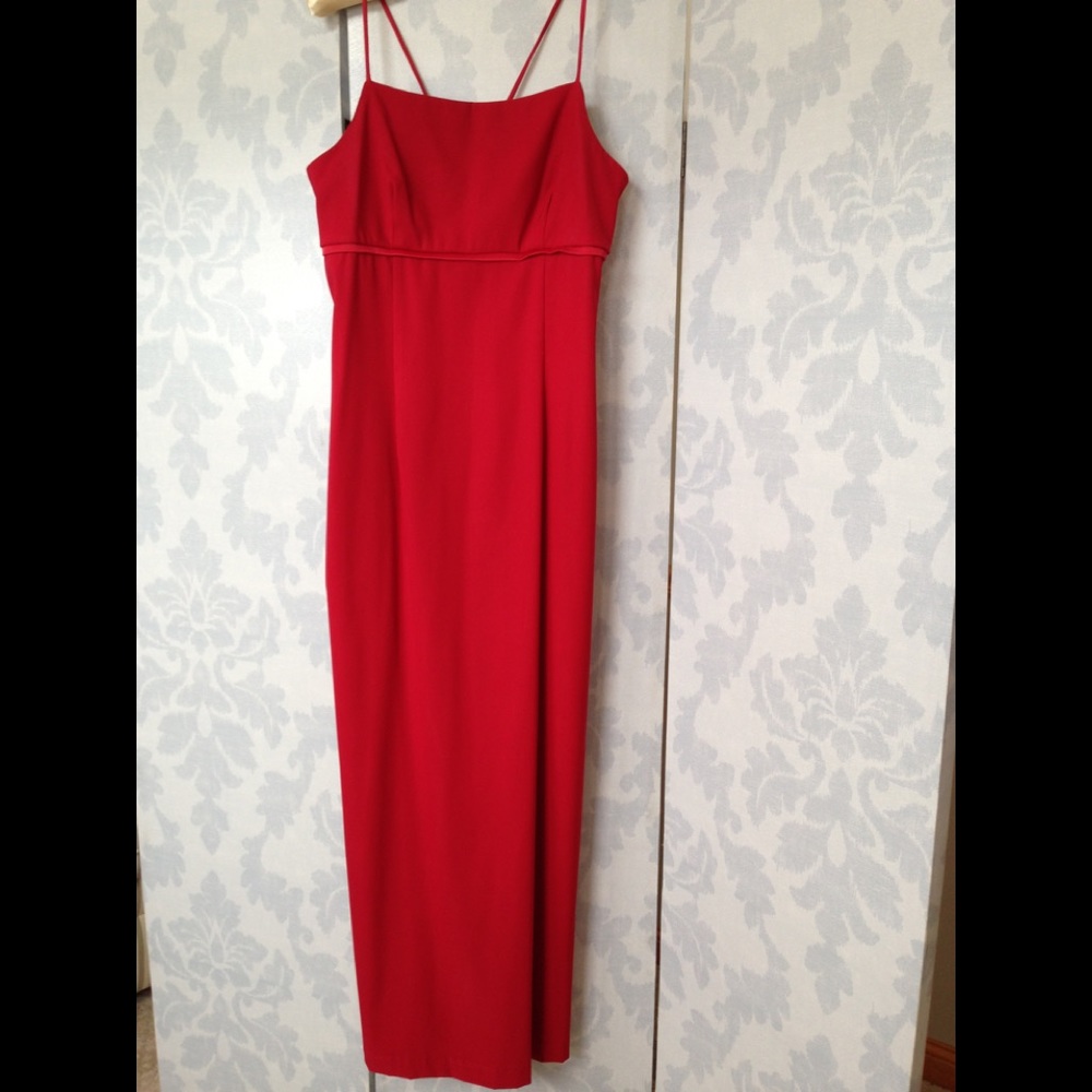 Long red formal dress